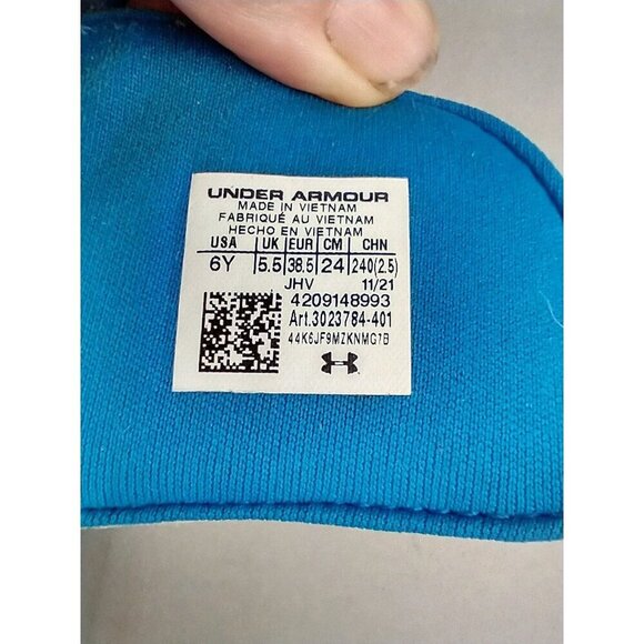 Kids Under Armour slides 6 youth blue Foam - Picture 5 of 5